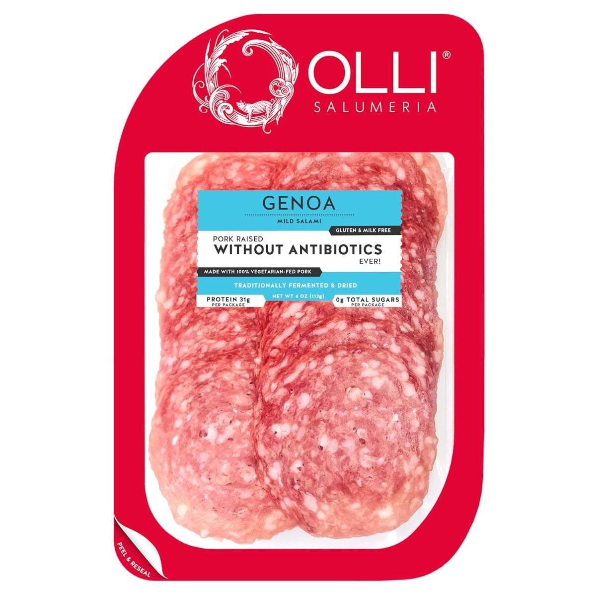 OLLI SALUMERIA: Genoa Mild Salami Pre Sliced, 4 oz