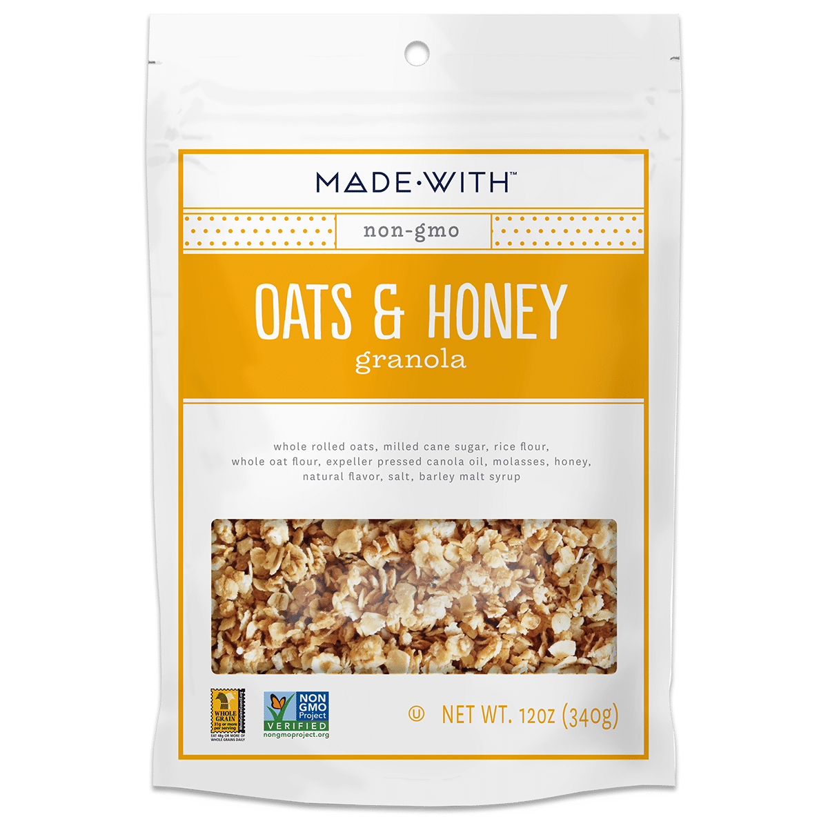 MADE WITH: Oats and Honey Granola, 12 oz
