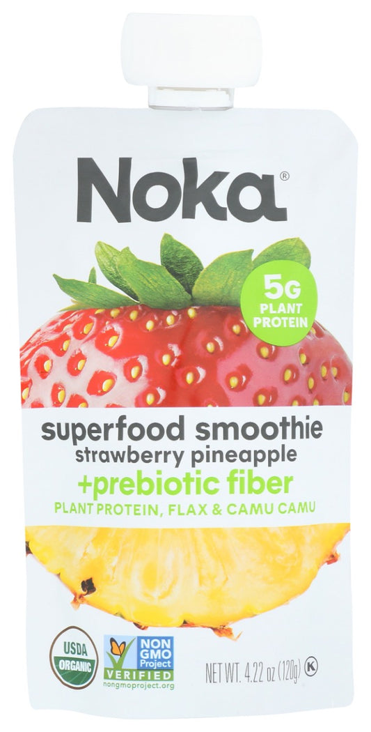NOKA: Strawberry Pineapple Superfood Smoothie Prebiotic Fiber, 4.22 oz