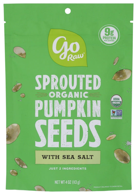 GO RAW: Sprouted Pumpkin Seeds, 4 oz