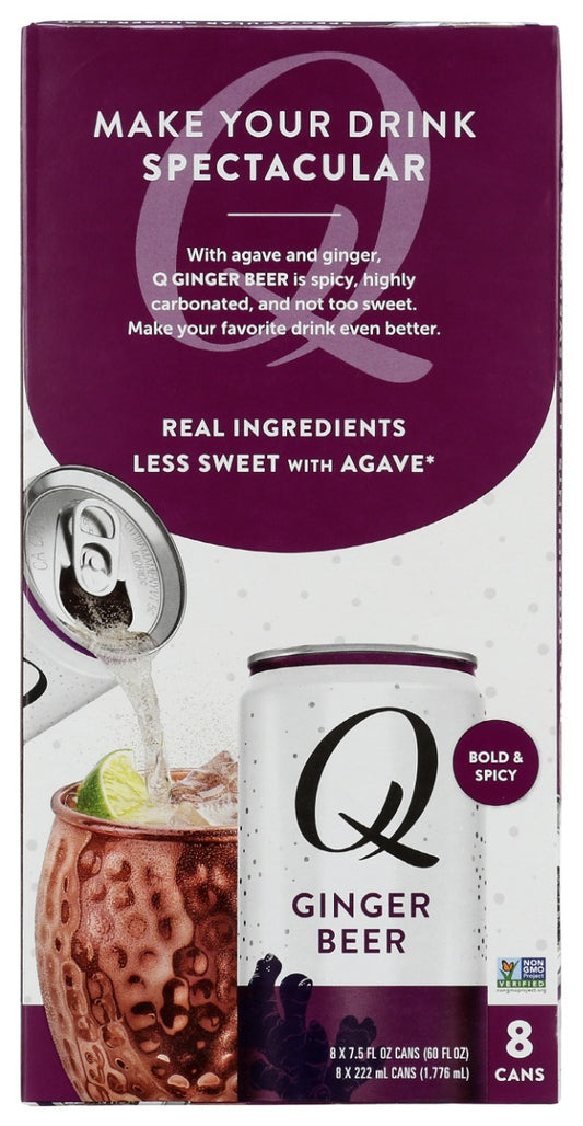 Q TONIC: Mixer Ginger Beer Bold and Spicy 8Pk, 60 fo