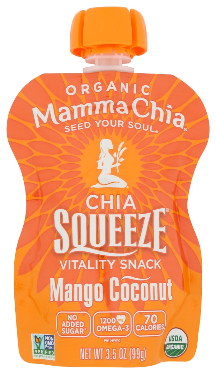 MAMMACHIA: Mango Coconut Organic Chia Squeeze, 3.5 oz