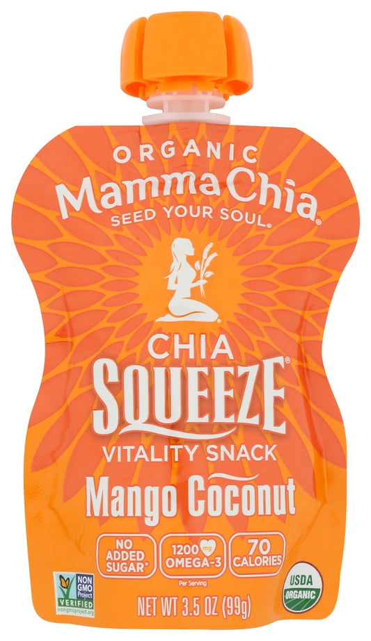 MAMMACHIA: Mango Coconut Organic Chia Squeeze, 3.5 oz