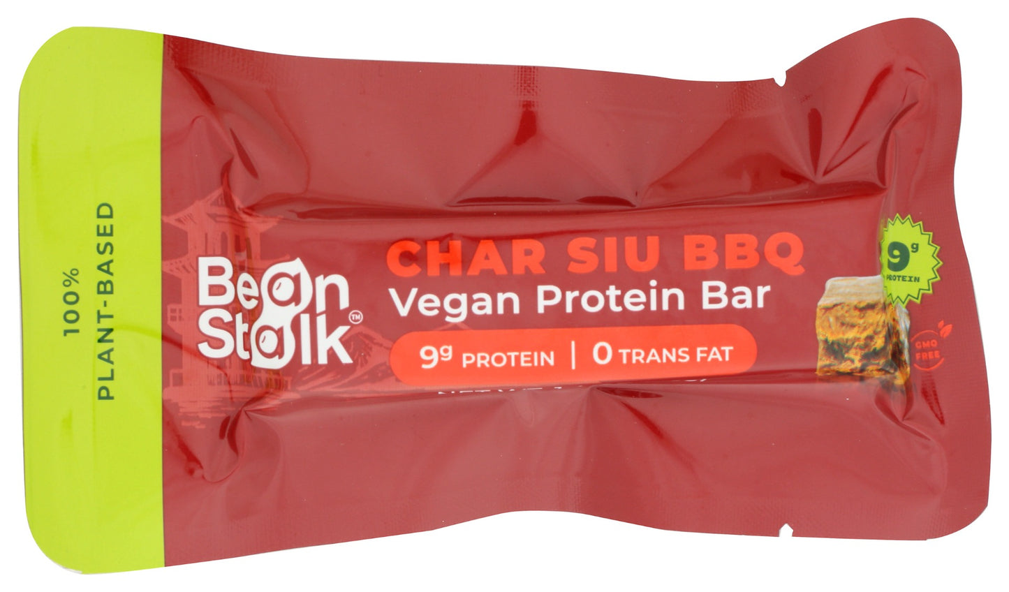 BEANSTALK BRANDS: Char Siu BBQ Vegan Protein Bar, 1.4 oz
