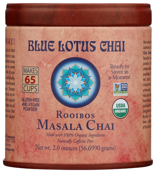 BLUE LOTUS CHAI: Organic Rooibos Masala Chai, 2 oz