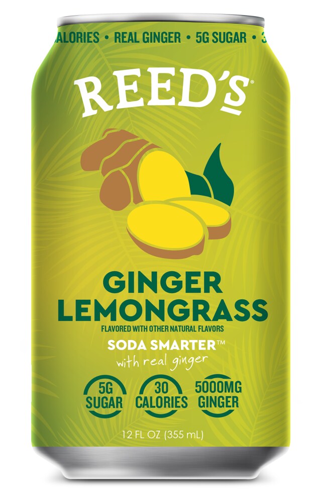 REEDS: Ginger Lemongrass Soda, 12 fo