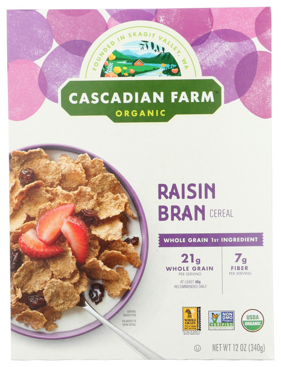 CASCADIAN FARM: Raisin Bran Cereal, 12 oz