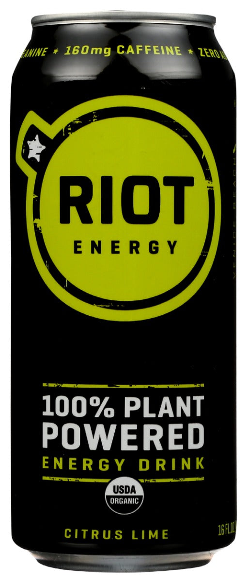 RIOT ENERGY: Citrus Lime Riot Energy Drink, 16 fo