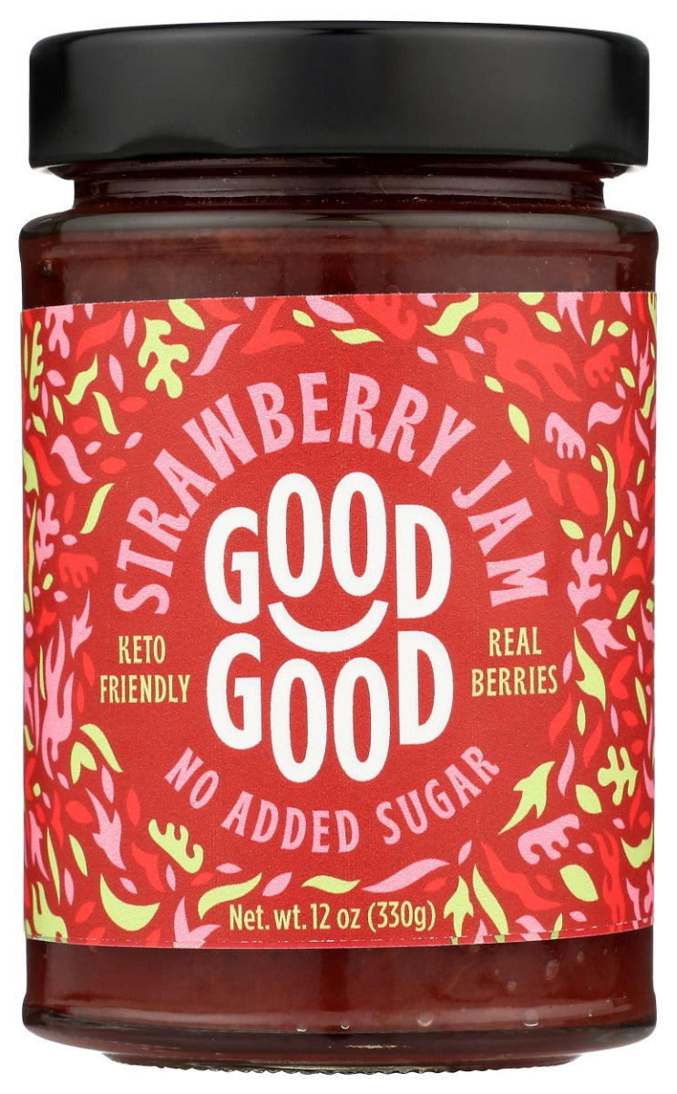 GOOD GOOD: Strawberry Jams No Added Sugar, 12 oz