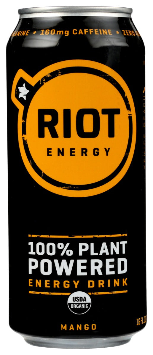 RIOT ENERGY: Mango Energy Drink, 16 fo