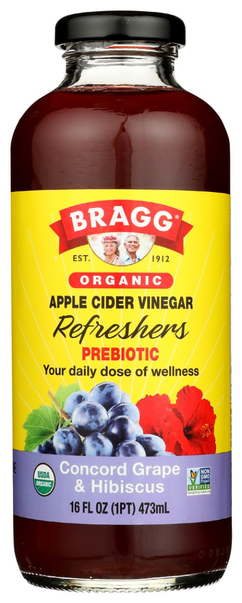 BRAGG: ACV Refreshers Concord Grape and Hibiscus, 16 fo