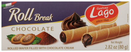GASTONE LAGO: Roll Break Chocolate Wafer, 2.82 oz
