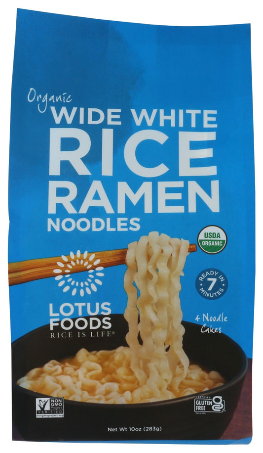 LOTUS FOODS: Organic Wide White Rice Ramen 4Pc, 10 oz