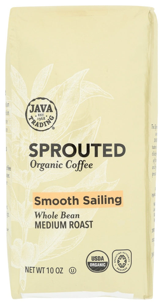 JAVA TRADING: Sprouted Smooth Sailing Whole Bean Coffee, 10 oz