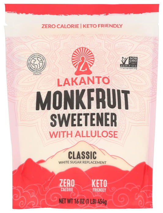 LAKANTO: Classic Monkfruit Sweetener With Allulose, 16 oz
