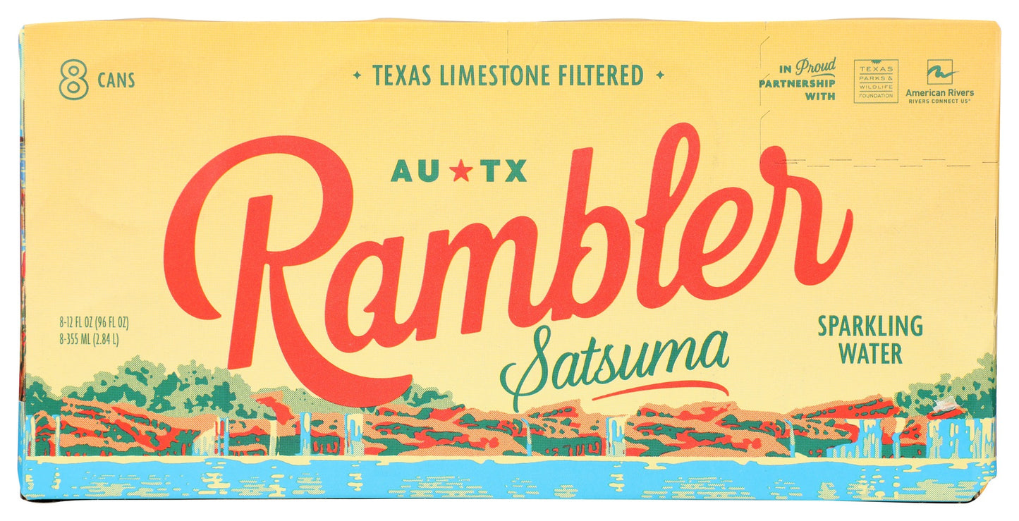 RAMBLER: Satsuma Sparkling Water 8Pk, 96 fo