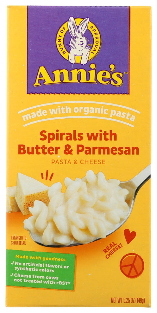 ANNIES HOMEGROWN: Spirals With Butter and Parmesan, 5.25 oz