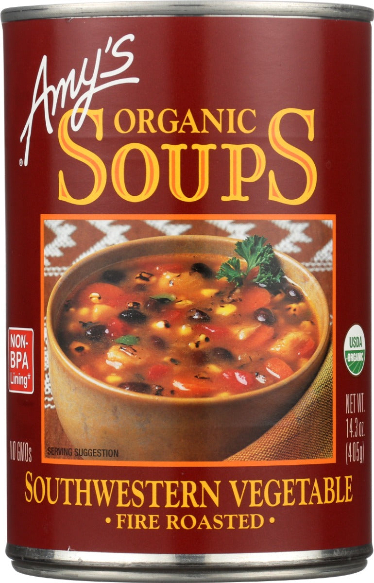 AMYS: Organic Fire Roasted Southwestern Vegetable Soup, 14.3 oz