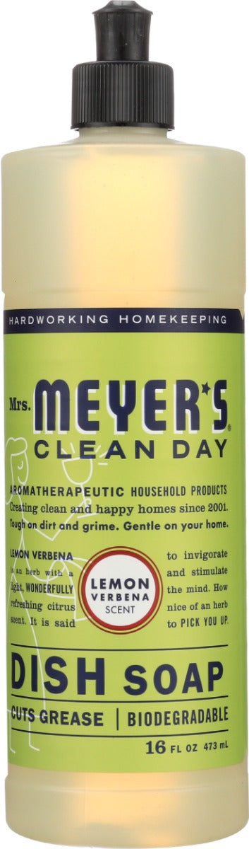MRS MEYERS CLEAN DAY: Lemon Verbena Dish Soap, 16 oz
