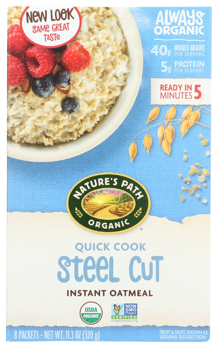 NATURES PATH: Quick Cook Steel Cut Oatmeal, 11.2 oz