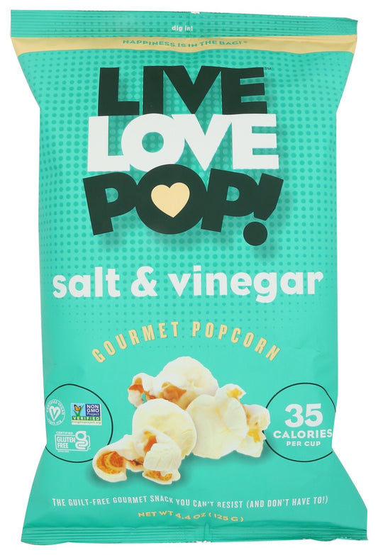 LIVE LOVE POP: Salt and Vinegar Popcorn, 4.4 oz