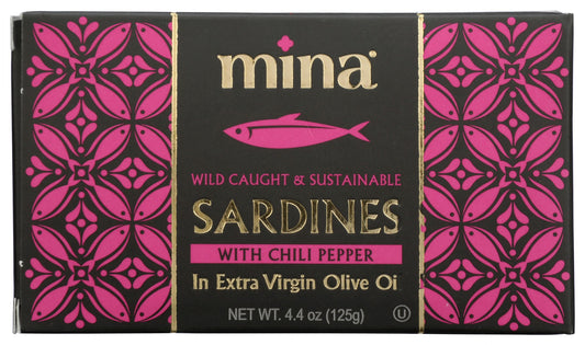 MINA: Sardines In Extra Virgin Olive Oil With Chili Pepper, 4.4 oz