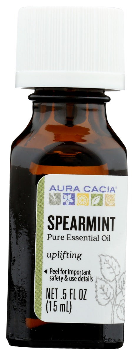 AURA CACIA: Spearmint Essential Oil, 0.5 oz