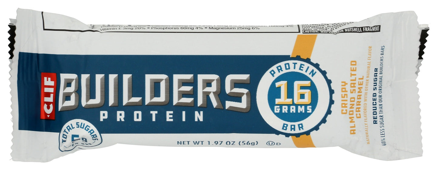 CLIF BUILDER: Almond Salted Caramel Protein Crisp Bar, 1.97 oz