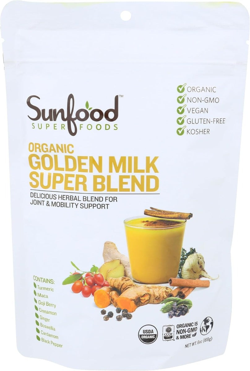 SUNFOOD SUPERFOODS: Golden Milk Super Blend, 6 oz