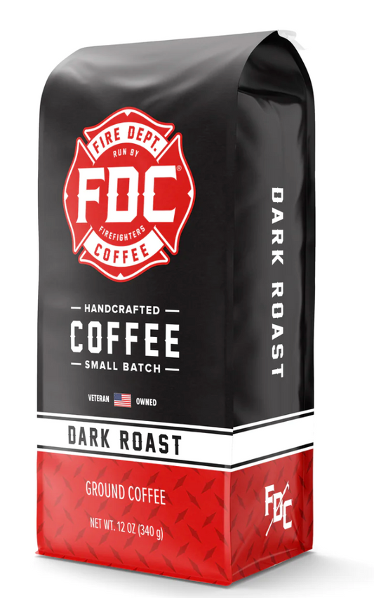 FIRE DEPARTMENT COFFEE: Coffee Grnd Dark Roast, 12 OZ