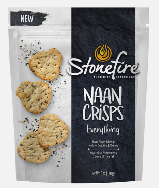 STONEFIRE: Crisps Naan Everything, 6 OZ