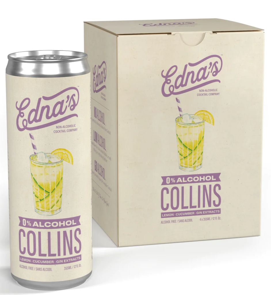 EDNA'S: Mocktail Na Collins 4pk, 48 fo