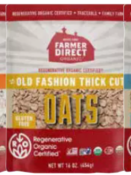 FARMER DIRECT ORGANIC: Oats Old Fashioned Roc, 16 oz