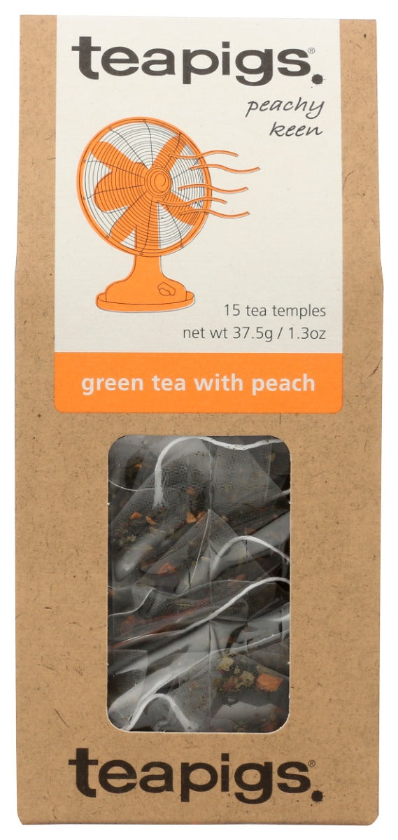 TEAPIGS: Green Tea With Peach, 15 bg