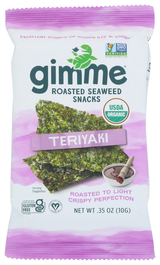 GIMME: Teriyaki Roasted Seaweed Snacks, 0.35 oz