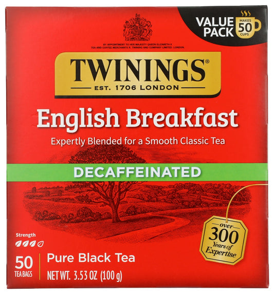 TWINING TEA: English Breakfast Decaf Tea, 50 bg