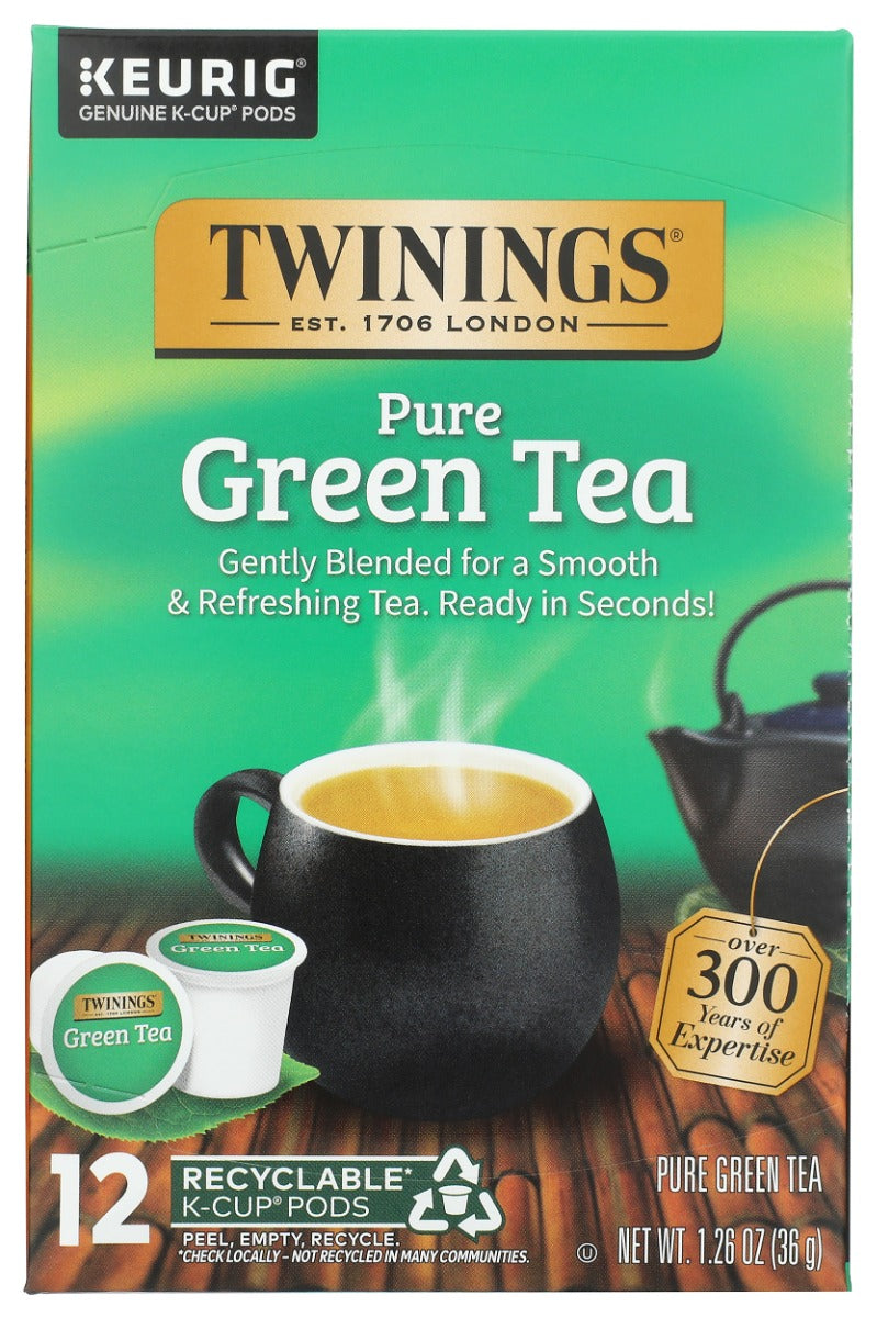 TWINING TEA: Green Tea K Cup Pods, 12 pc