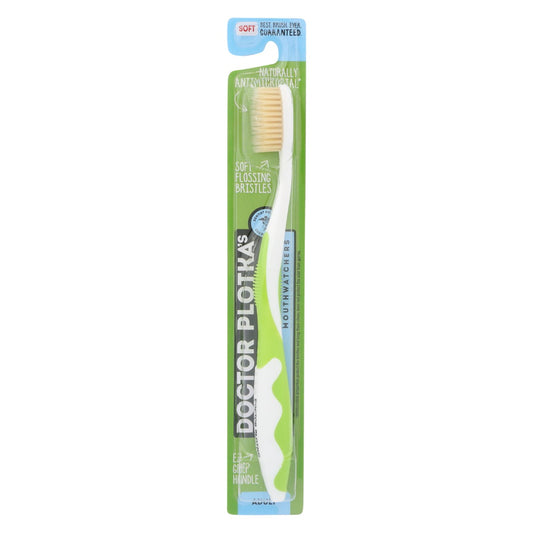 MOUTH WATCHERS: Adult Manual Toothbrush Green, 1 ea