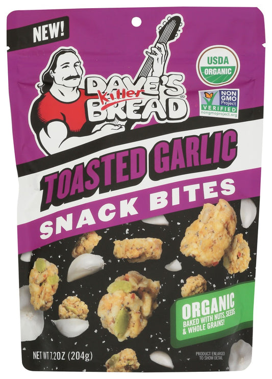 DAVES KILLER BREAD: Toasted Garlic Snack Bites, 7.2 oz