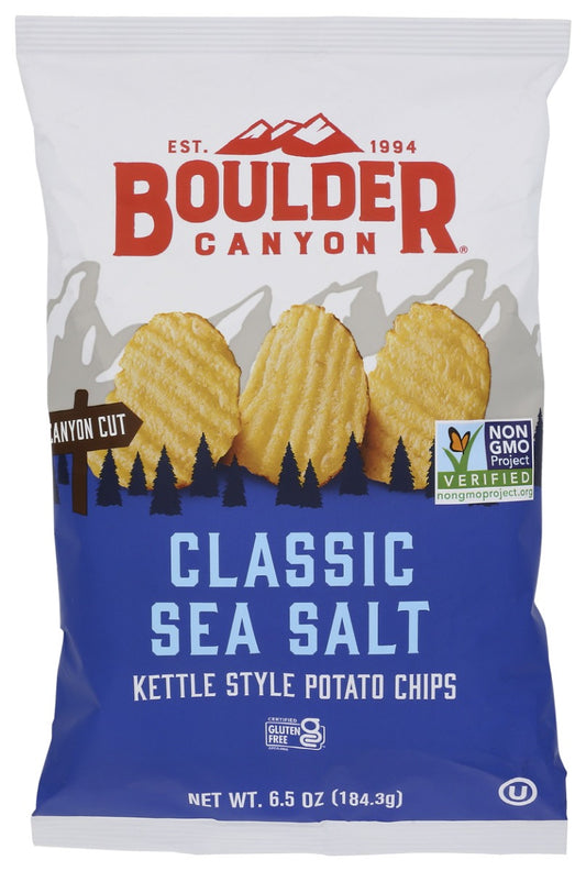 BOULDER CANYON: Classic Sea Salt Kettle Style Potato Chips, 6.5 oz