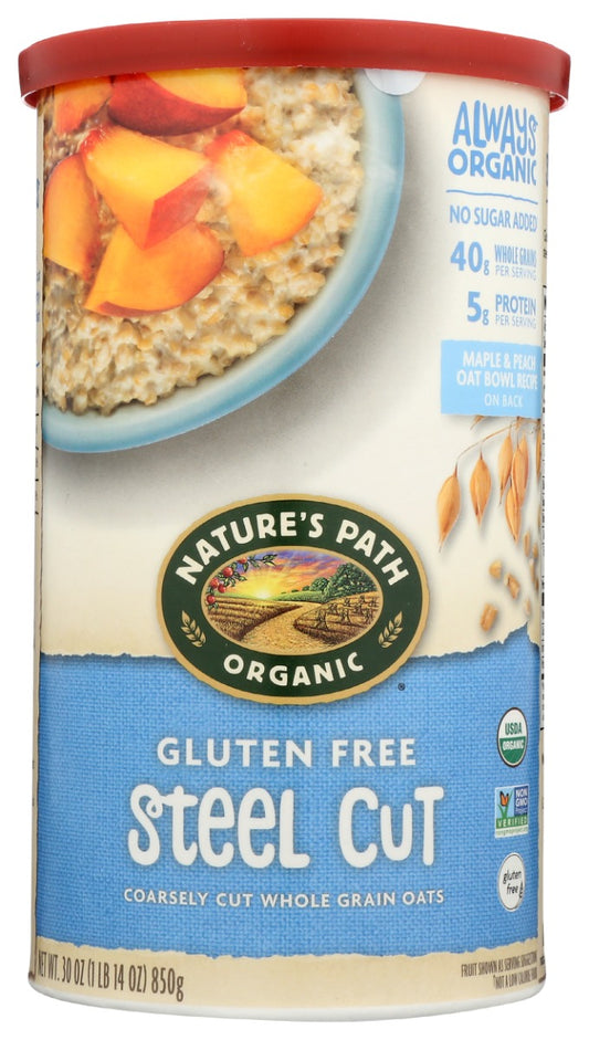 NATURES PATH: Steel Cut Oats Gluten Free Oatmeal, 30 oz