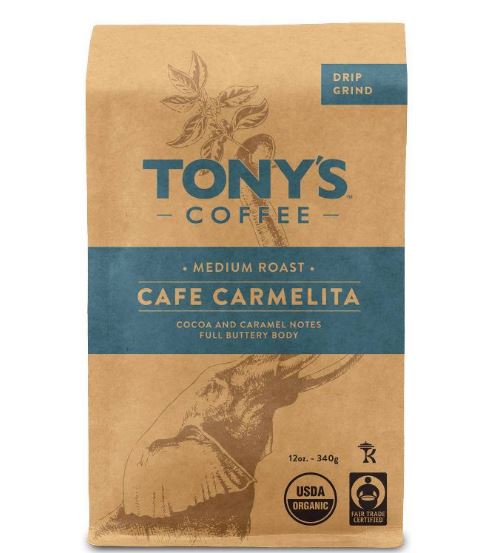 TONYS COFFEE: Carmelita Drip Grind Coffee, 12 oz