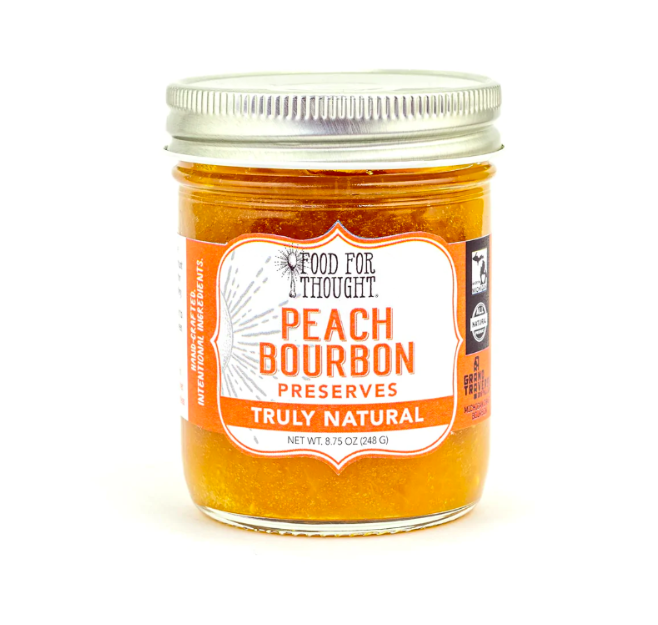 FOOD FOR THOUGHT: Truly Natural Peach Bourbon Preserves, 8.75 oz