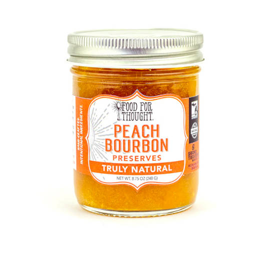 FOOD FOR THOUGHT: Truly Natural Peach Bourbon Preserves, 8.75 oz