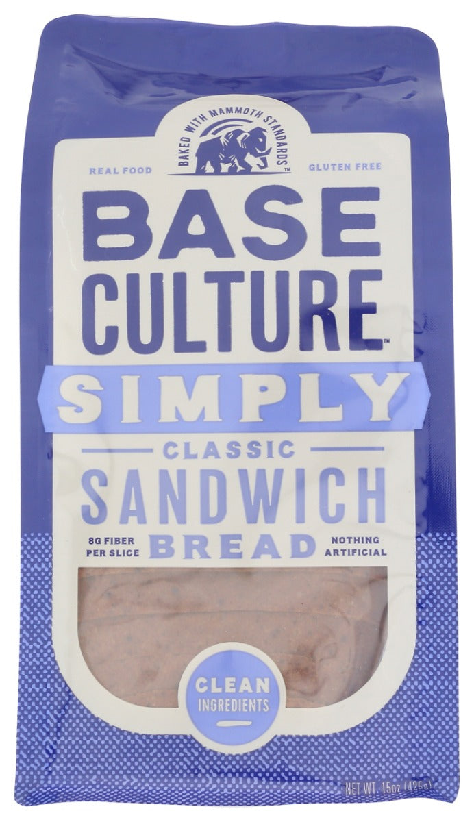 BASE CULTURE: Simply Classic Sandwich Bread, 15 oz