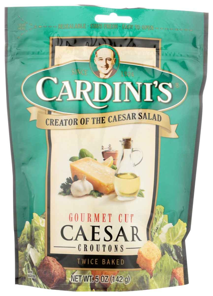CARDINI: Gourmet Cut Caesar Garlic Croutons, 5 oz