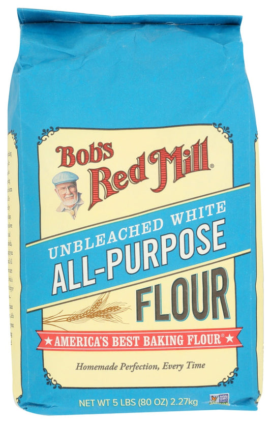 BOBS RED MILL: Unbleached White All Purpose Flour, 5 lb