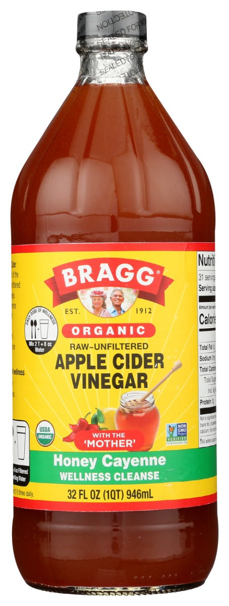 BRAGG: ACV Cleanse Honey Cayenne, 32 oz