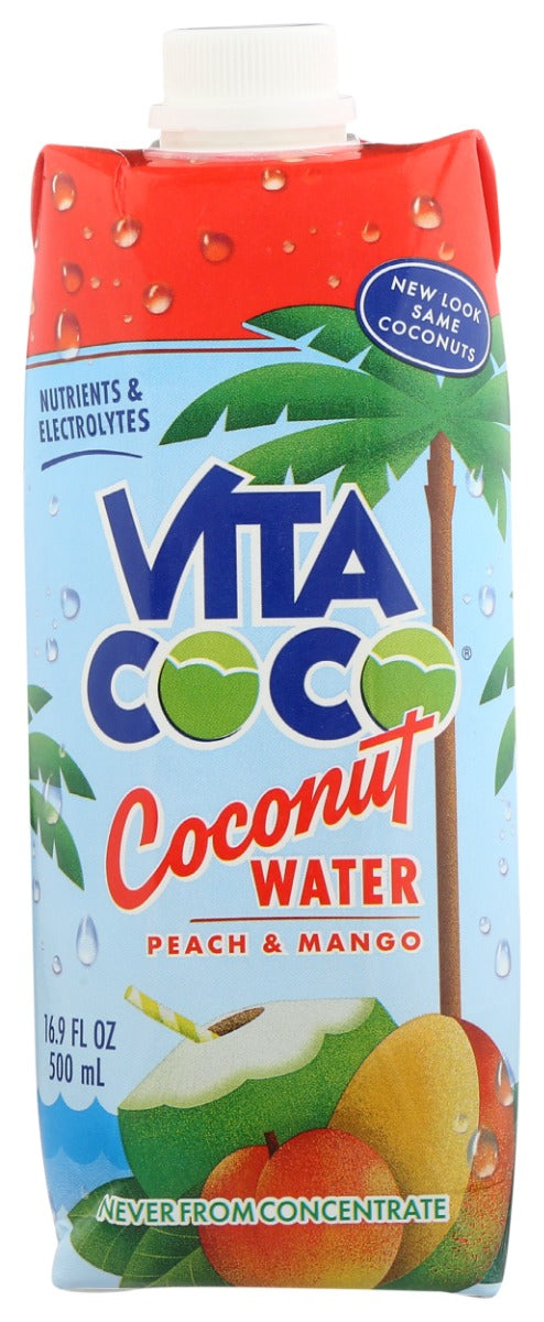 VITA COCO: Coconut Water Peach and Mango, 17 fo