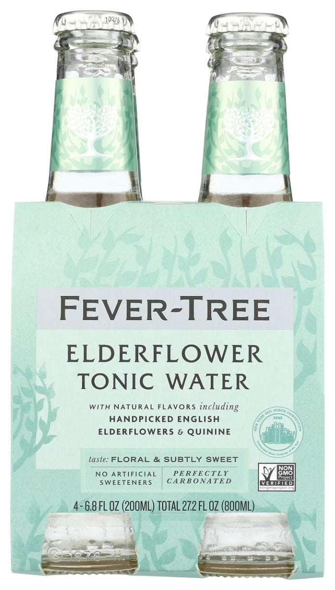 FEVER TREE: Elderflower Tonic Water 4Pk, 27.2 fo